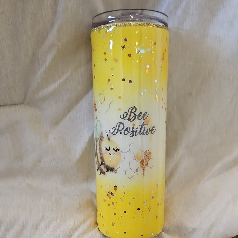 Yellow Bee Positive Tumbler